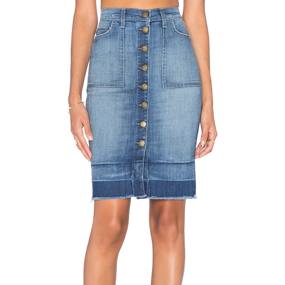 Current/Elliott The Dotty Pocket Skirt Button 28